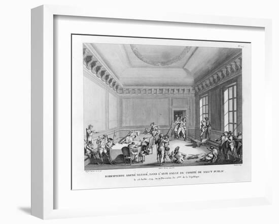 Robespierre Amené Blessé-Jean Duplessi-Bertaux-Framed Giclee Print