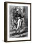 Robespierre and Flowers-E Ronjat-Framed Art Print