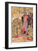 Robin and His Men Kneel to the King, C.1920-Walter Crane-Framed Giclee Print