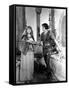 Robin des Bois ROBIN HOOD by Allan Dwan with Douglas Fairbanks Sr., Enid Bennett, 1922 (b/w photo)-null-Framed Stretched Canvas