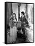 Robin des Bois ROBIN HOOD by Allan Dwan with Douglas Fairbanks Sr., Enid Bennett, 1922 (b/w photo)-null-Framed Stretched Canvas