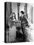 Robin des Bois ROBIN HOOD by Allan Dwan with Douglas Fairbanks Sr., Enid Bennett, 1922 (b/w photo)-null-Stretched Canvas