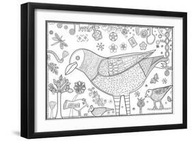 Robin Dots CB-Jill Mayberg-Framed Giclee Print