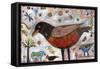 Robin Dotty Color-Jill Mayberg-Framed Stretched Canvas