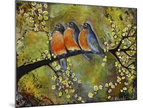 Robin Family-Blenda Tyvoll-Mounted Giclee Print