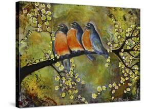 Robin Family-Blenda Tyvoll-Stretched Canvas