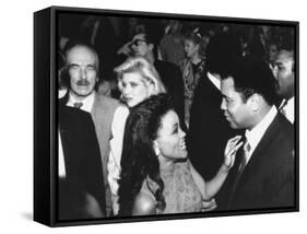 Robin Givens with Muhammad Ali, Ivana Trump and Donald Trump's Father, Fred, at Tyson-Spinks Fight-null-Framed Stretched Canvas