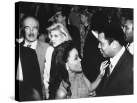 Robin Givens with Muhammad Ali, Ivana Trump and Donald Trump's Father, Fred, at Tyson-Spinks Fight-null-Stretched Canvas