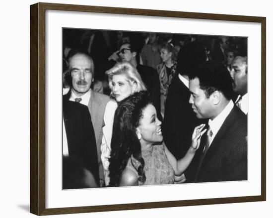 Robin Givens with Muhammad Ali, Ivana Trump and Donald Trump's Father, Fred, at Tyson-Spinks Fight-null-Framed Premium Photographic Print