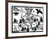 Robin Goodfellow, Represented as Priapus with Goat Horns, Erect Penis and Surrounded by Circle of…-null-Framed Giclee Print