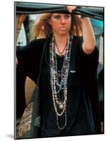 Robin Hallock, Leans Against Cables at Woodstock Music and Art Festival-Bill Eppridge-Mounted Photographic Print