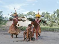 Kamayura Indian Fish Dance, Xingu, Brazil, South America-Robin Hanbury-tenison-Photographic Print