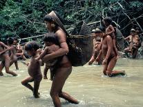 Yanomami on the Way to a Feast, Brazil, South America-Robin Hanbury-tenison-Photographic Print