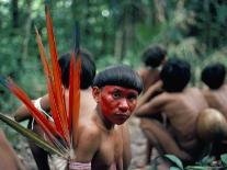 Kamayura Indians Dancing the Fish Dance, Xingu, Brazil, South America-Robin Hanbury-tenison-Photographic Print