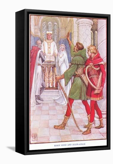 Robin Hood and Alan-A-Dale, C.1920-Walter Crane-Framed Stretched Canvas