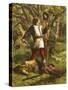 Robin Hood and Guy of Gisborne-Sir John Gilbert-Stretched Canvas