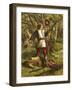 Robin Hood and Guy of Gisborne-Sir John Gilbert-Framed Giclee Print