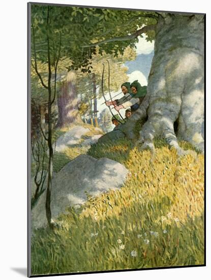 Robin Hood and His Companions Rescue Will Stutely-Newell Convers Wyeth-Mounted Giclee Print