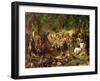 Robin Hood and His Merry Men Entertaining Richard the Lionheart in Sherwood Forest, 1839-Daniel Maclise-Framed Giclee Print