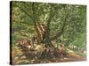 Robin Hood and His Merry Men in Sherwood Forest, 1859-Edmund Warren George-Stretched Canvas