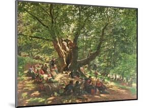 Robin Hood and His Merry Men in Sherwood Forest, 1859-Edmund Warren George-Mounted Giclee Print