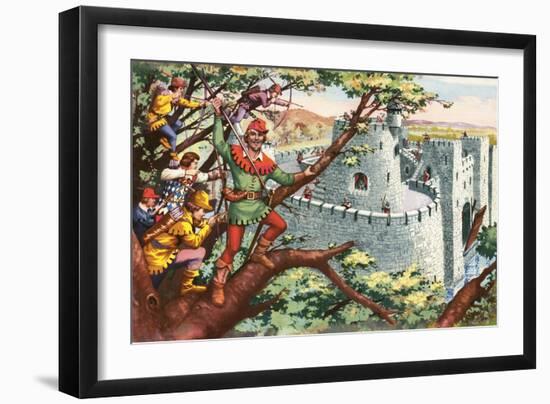 Robin Hood and His Merry Men-English School-Framed Giclee Print