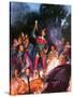 Robin Hood and His Merry Men-John Millar Watt-Stretched Canvas