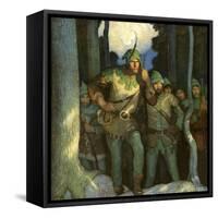Robin Hood and His Merry Outlaws-Newell Convers Wyeth-Framed Stretched Canvas