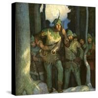 Robin Hood and His Merry Outlaws-Newell Convers Wyeth-Stretched Canvas