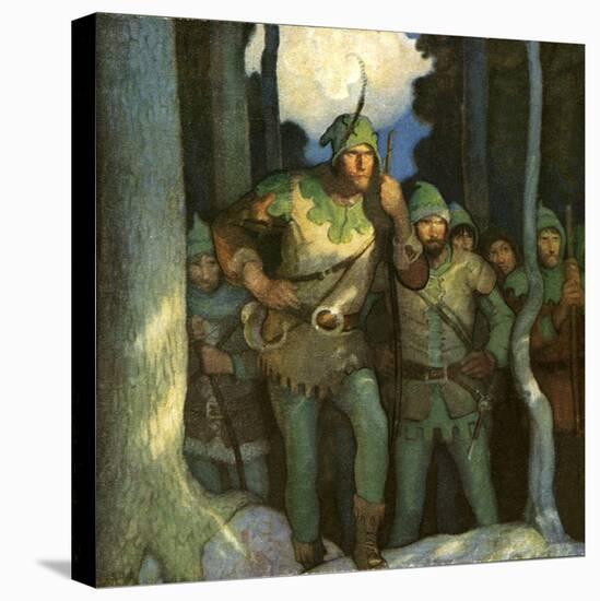 Robin Hood and His Merry Outlaws-Newell Convers Wyeth-Stretched Canvas