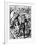 Robin Hood and Little John-English School-Framed Giclee Print