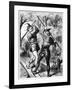 Robin Hood and Little John-English School-Framed Giclee Print