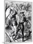 Robin Hood and Little John-English School-Mounted Giclee Print