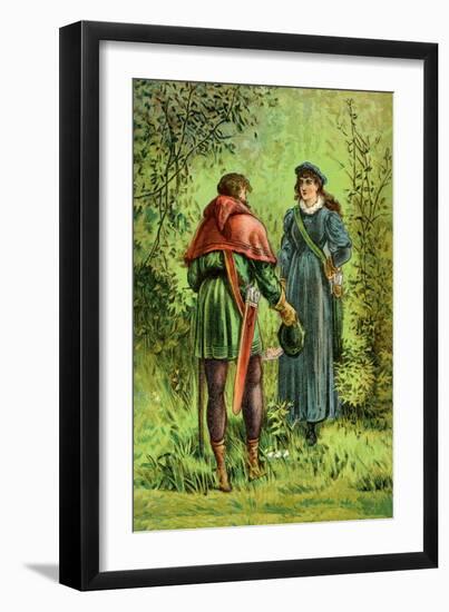 Robin Hood and Maid Marian-null-Framed Art Print