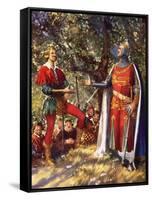 Robin Hood and Richard the Lionheart-John Millar Watt-Framed Stretched Canvas