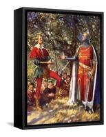 Robin Hood and Richard the Lionheart-John Millar Watt-Framed Stretched Canvas