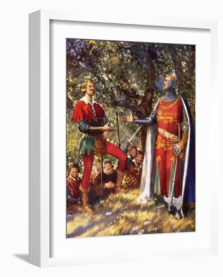 Robin Hood and Richard the Lionheart-John Millar Watt-Framed Giclee Print