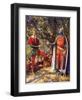 Robin Hood and Richard the Lionheart-John Millar Watt-Framed Premium Giclee Print