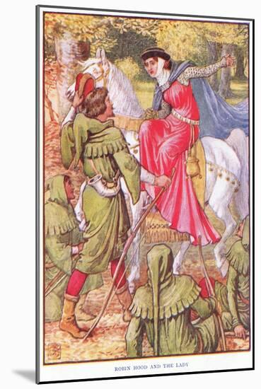 Robin Hood and the Lady, C.1920-Walter Crane-Mounted Giclee Print