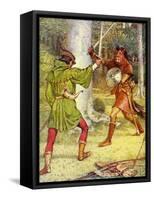 Robin Hood and the men of the Greenwood-Walter Crane-Framed Stretched Canvas