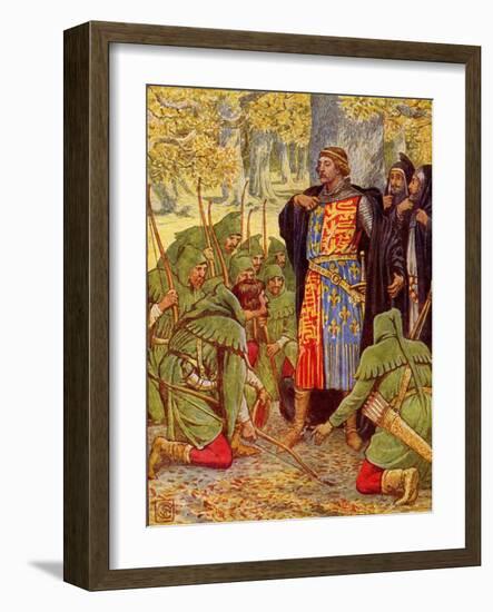 Robin Hood and the men of the Greenwood-Walter Crane-Framed Giclee Print