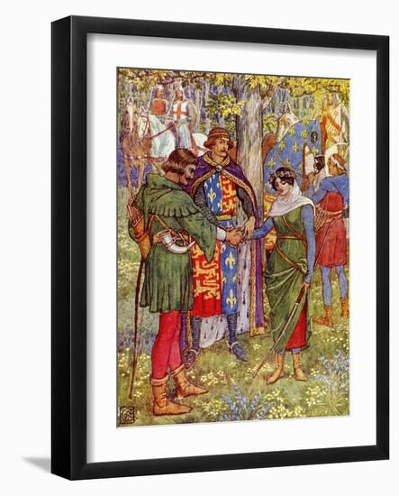 Robin Hood and the men of the Greenwood-Walter Crane-Framed Giclee Print