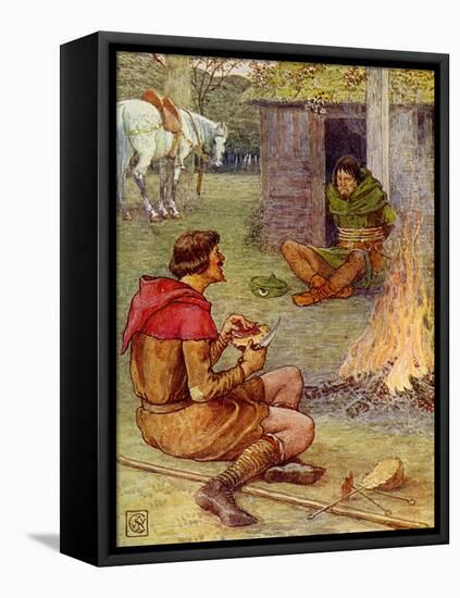 Robin Hood and the men of the Greenwood-Walter Crane-Framed Stretched Canvas