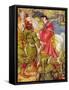 Robin Hood and the men of the Greenwood-Walter Crane-Framed Stretched Canvas