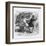 Robin Hood and the Tanner Fight with Quarterstaffs-null-Framed Art Print