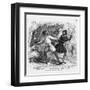 Robin Hood and the Tanner Fight with Quarterstaffs-null-Framed Art Print