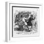 Robin Hood and the Tanner Fight with Quarterstaffs-null-Framed Art Print