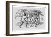 Robin Hood and the Tanner Fight with Quarterstaffs-Thomas Bewick-Framed Art Print