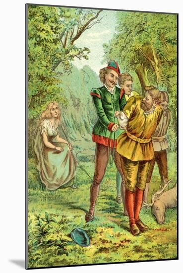 Robin Hood: Argument, Fight, Capture-null-Mounted Art Print