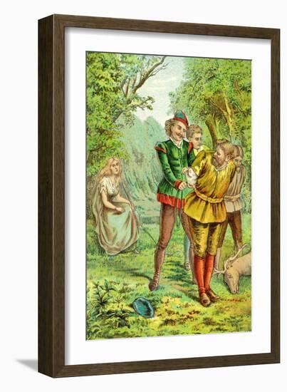 Robin Hood: Argument, Fight, Capture-null-Framed Art Print